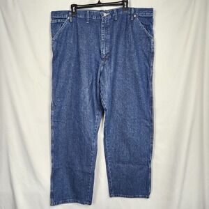 NWT Mens Wrangler Classic Carpenter Jeans Blue Denim Sz 44x30